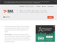 Tablet Screenshot of daxformatter.com
